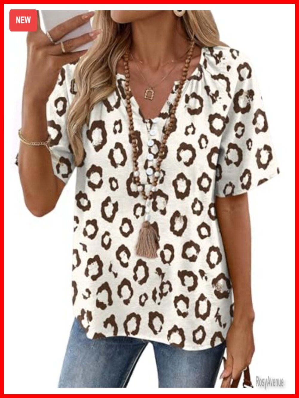 Womens Boho V Neck Short Sleeve Button Down Blouse Cotton Linen